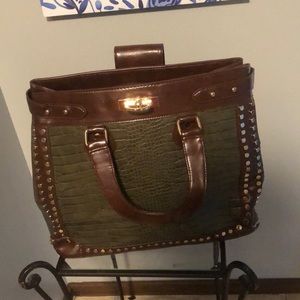 Olive green large purse